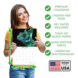 Lizards Wall Calendar 2027 - 12" x 9" 14-Month Reptile Wildlife Calendar
