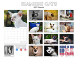 Siamese Cats Wall Calendar 2027 - 12" x 9" 14-Month Cat Breed Calendar