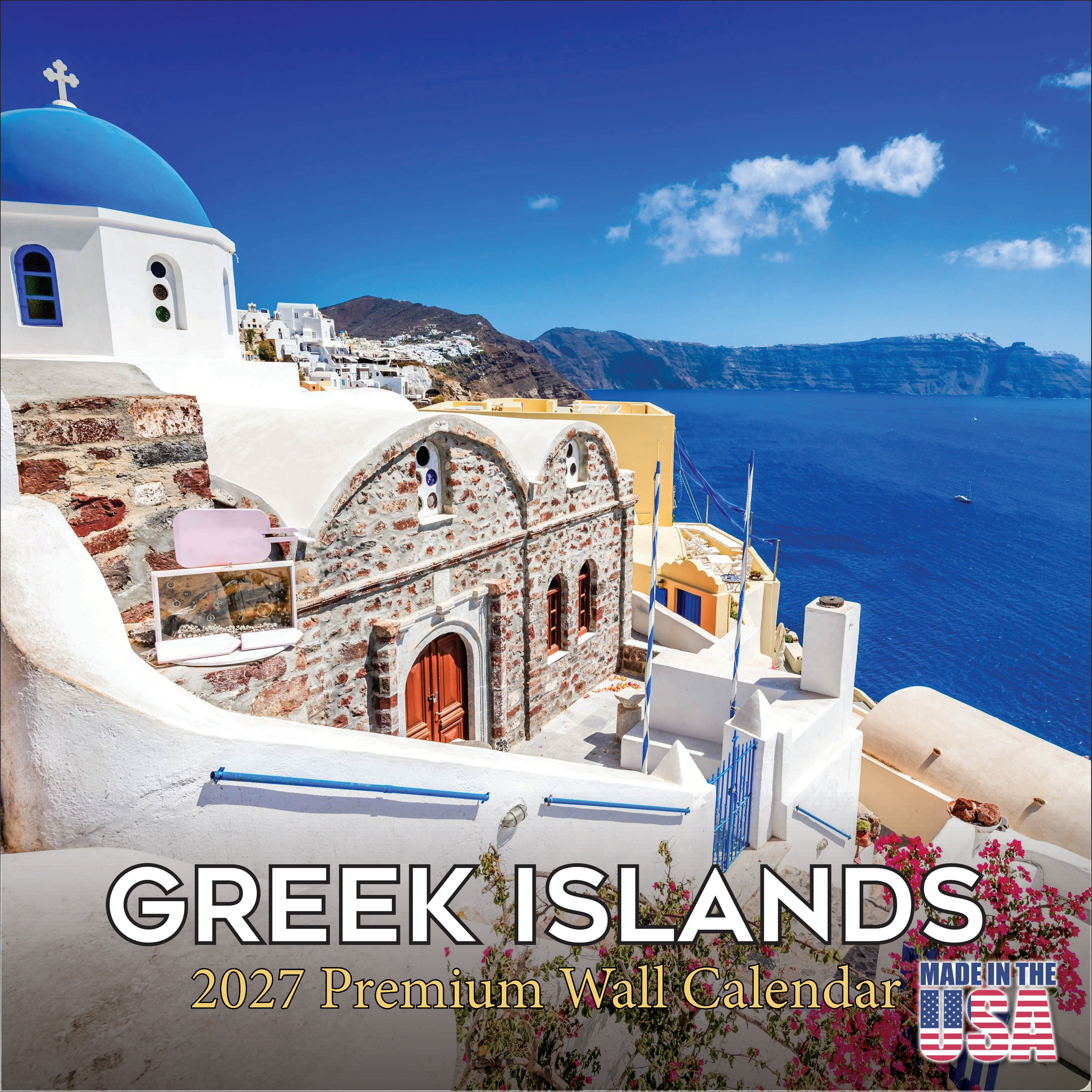 Greek Islands Wall Calendar 2027 - 12