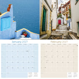 Greek Islands Wall Calendar 2027 - 12" x 12" Monthly Breathtaking Mediterranean Aegean Sea Travel Scenery Calendar