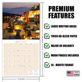 Greek Islands Wall Calendar 2027 - 12" x 12" Monthly Breathtaking Mediterranean Aegean Sea Travel Scenery Calendar
