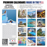 Greek Islands Wall Calendar 2027 - 12" x 12" Monthly Breathtaking Mediterranean Aegean Sea Travel Scenery Calendar