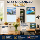 Greek Islands Wall Calendar 2027 - 12" x 12" Monthly Breathtaking Mediterranean Aegean Sea Travel Scenery Calendar