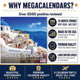 Greek Islands Wall Calendar 2027 - 12" x 12" Monthly Breathtaking Mediterranean Aegean Sea Travel Scenery Calendar
