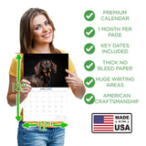 Dachshund Wall Calendar 2027 - 12" x 9" 14-Month Dog Breed Calendar
