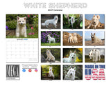 White Shepherd Wall Calendar 2027 - 12" x 9" 14-Month Dog Breed Calendar