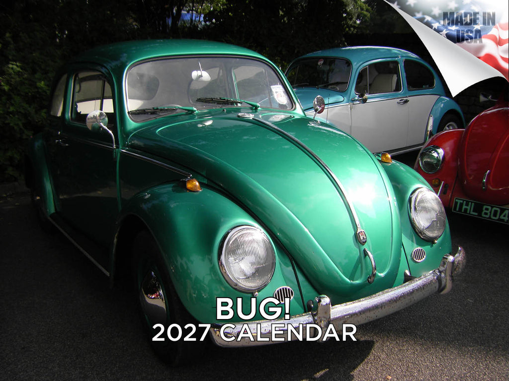 Bug! Wall Calendar 2027 - 12" x 9" 14-Month Classic Car Calendar