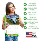 Bug! Wall Calendar 2027 - 12" x 9" 14-Month Classic Car Calendar