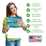 Greek Islands Wall Calendar 2027 - 12" x 9" 14-Month Scenic Travel Calendar