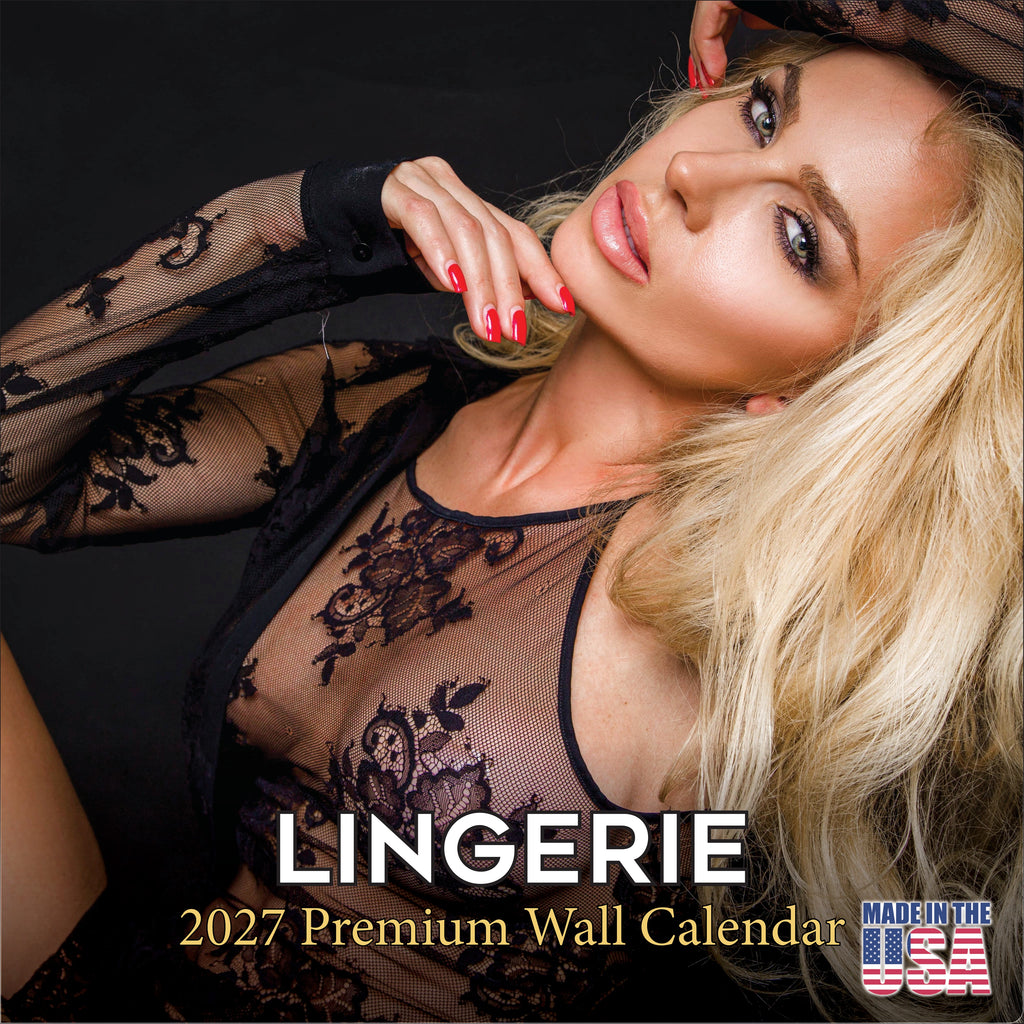 Lingerie Wall Calendar 2027 - 12" x 12" Monthly Elegant Boudoir Photography & Creative Glamour Art Calendar
