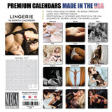 Lingerie Wall Calendar 2027 - 12" x 12" Monthly Elegant Boudoir Photography & Creative Glamour Art Calendar