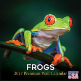 Frogs Wall Calendar 2027 - 12" x 12" Monthly Colorful Exotic Tree Frogs Amphibian Nature Calendar