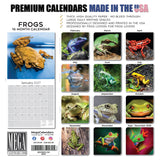 Frogs Wall Calendar 2027 - 12" x 12" Monthly Colorful Exotic Tree Frogs Amphibian Nature Calendar