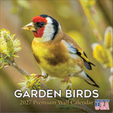 Garden Birds Wall Calendar 2027 - 12" x 12" Monthly Beautiful Songbirds & Colorful Backyard Wild Birds Calendar