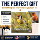 Garden Birds Wall Calendar 2027 - 12" x 12" Monthly Beautiful Songbirds & Colorful Backyard Wild Birds Calendar