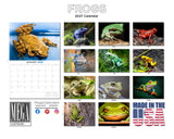 Frogs Wall Calendar 2027 - 12" x 9" 14-Month Amphibian Calendar