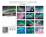 Northern Lights Wall Calendar 2027 - 12" x 9" 14-Month Aurora Borealis Scenic Calendar