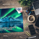 Northern Lights Wall Calendar 2027 - 12" x 9" 14-Month Aurora Borealis Scenic Calendar