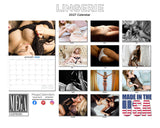 Lingerie Wall Calendar 2027 - 12" x 9" 14-Month High-Fashion Lifestyle Calendar
