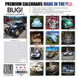 Vintage Bug Wall Calendar 2027 - 12" x 12" Monthly Classic Car Calendar