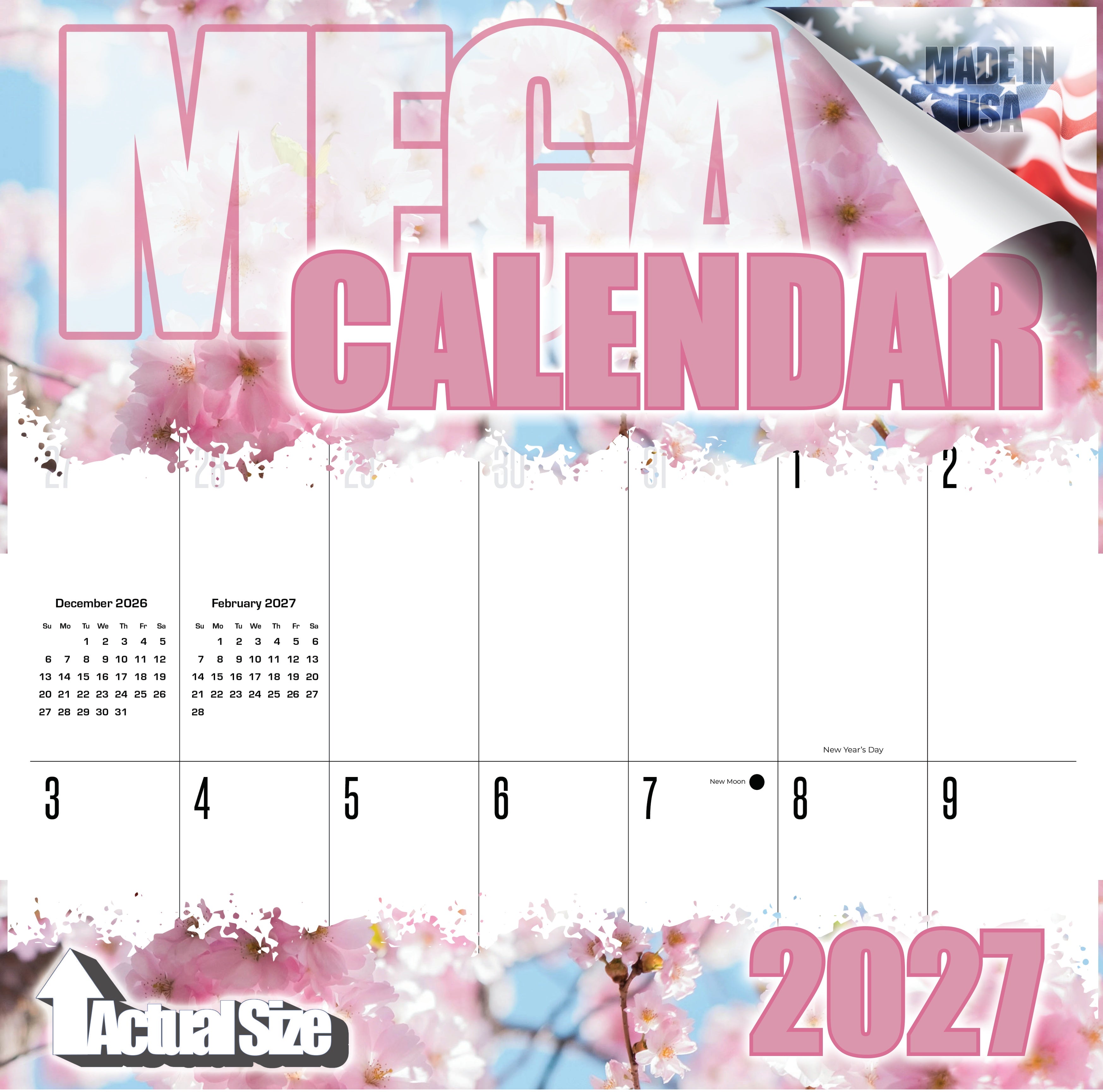 Flowers Wall Calendar 2027 - 12