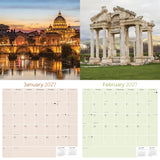 Rome Wall Calendar 2027 - 12" x 12" Monthly Iconic Italian Architecture & Cityscape Travel Calendar