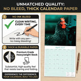 Chickens Wall Calendar 2027 - 12" x 12" Monthly Colorful Plucky Backyard Poultry Farm Calendar