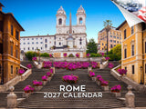 Rome Wall Calendar 2027 - 12" x 9" 14-Month Scenic Travel Cityscape Calendar