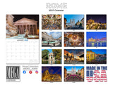 Rome Wall Calendar 2027 - 12" x 9" 14-Month Scenic Travel Cityscape Calendar