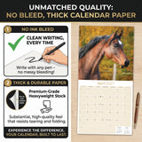 Horses Wall Calendar 2027 - 12" x 12" Monthly Majestic Equine & Galloping Stallion Fine Art Calendar