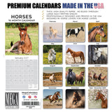 Horses Wall Calendar 2027 - 12" x 12" Monthly Majestic Equine & Galloping Stallion Fine Art Calendar