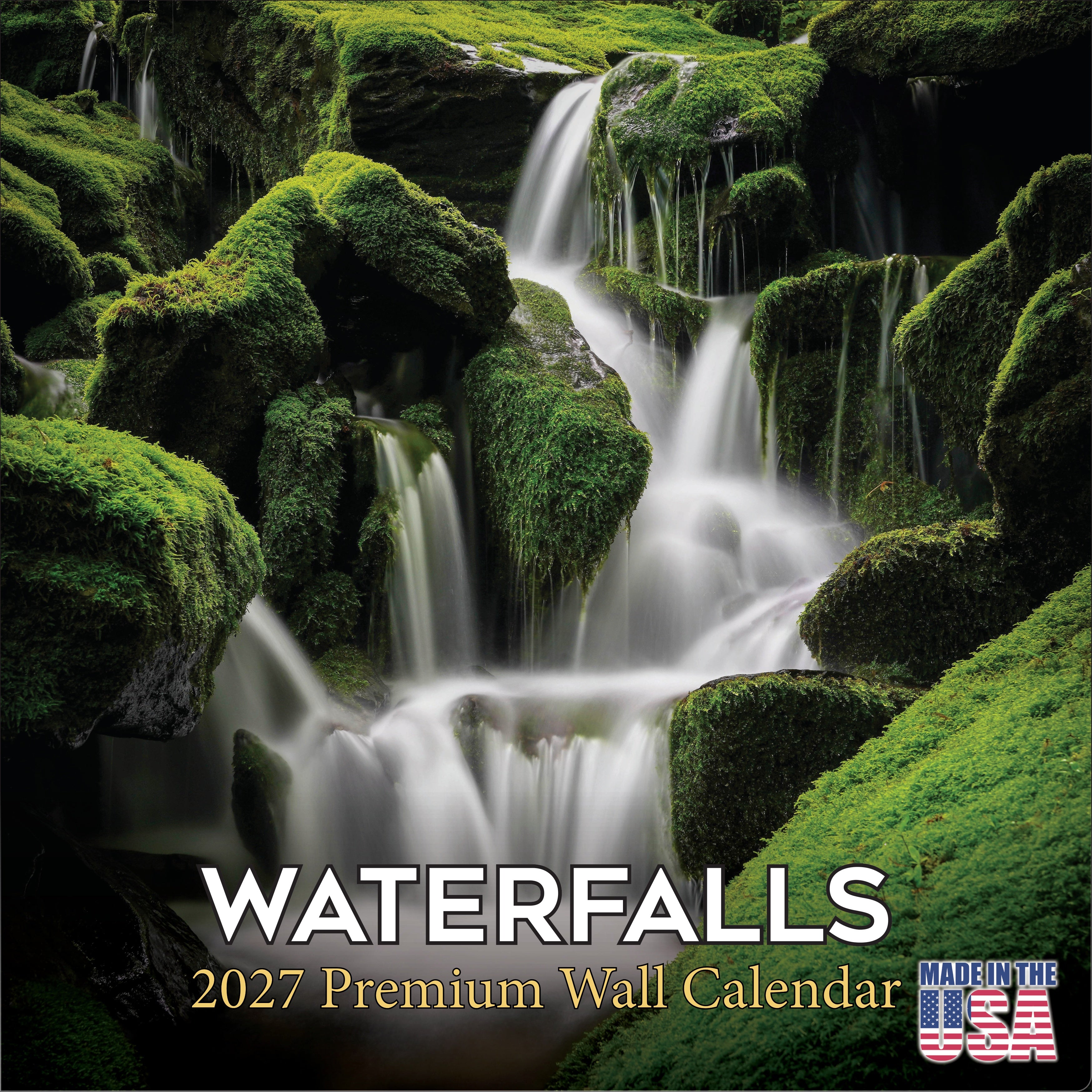 Waterfalls Wall Calendar 2027 - 12