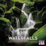 Waterfalls Wall Calendar 2027 - 12" x 12" Monthly Breathtaking Scenic Cascades & Nature Landscape Calendar