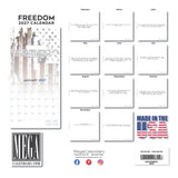 Freedom Wall Calendar 2027 – 12" x 12" Monthly Inspirational Quotes & Patriotic Wall Calendar