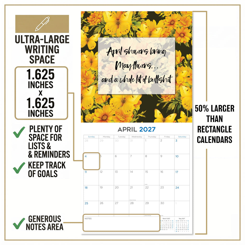 F*ckIt Wall Calendar 2027 – Funny & Relatable Monthly Planner