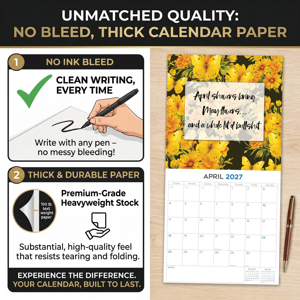 F*ckIt Wall Calendar 2027 – Funny & Relatable Monthly Planner