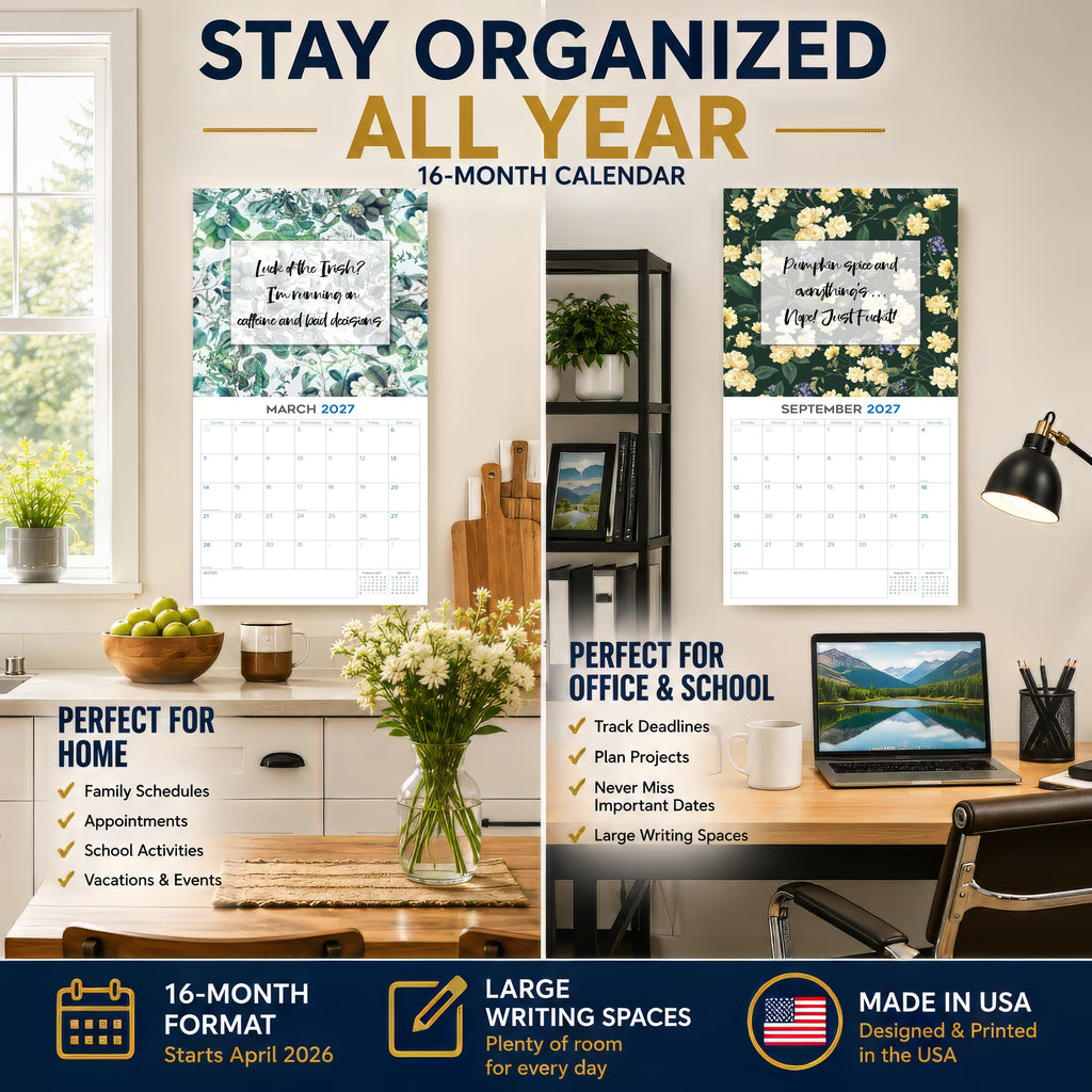 F*ckIt Wall Calendar 2027 – Funny & Relatable Monthly Planner