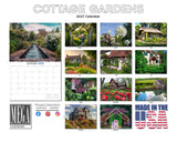Cottage Gardens Wall Calendar 2027 - 12" x 9" 14-Month Floral Garden Calendar