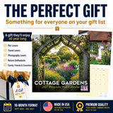 Cottage Gardens Wall Calendar 2027 - 12" x 12" Monthly Beautiful English Country Cottage Floral Scenery Calendar