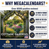 Cottage Gardens Wall Calendar 2027 - 12" x 12" Monthly Beautiful English Country Cottage Floral Scenery Calendar