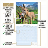 Donkeys Wall Calendar 2027 - 12" x 12" Monthly Charming Farm Equine & Long Eared Donkey Calendar