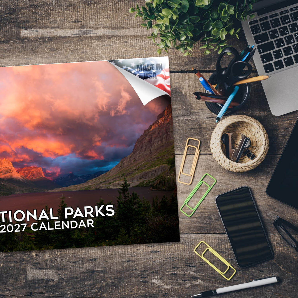 National Parks Wall Calendar 2027 - 12" x 9" 14-Month Scenic Nature Calendar