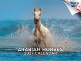Arabian Horses Wall Calendar 2027 - 12" x 9" 14-Month Equine Calendar