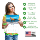 Arabian Horses Wall Calendar 2027 - 12" x 9" 14-Month Equine Calendar