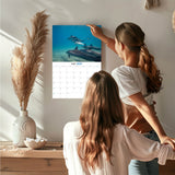 Dolphins Wall Calendar 2027 - 12" x 9" 14-Month Marine Animal Calendar