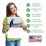 Penguins Wall Calendar 2027 - 12" x 9" 14-Month Flightless Bird Calendar