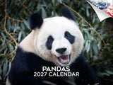 Pandas Wall Calendar 2027 - 12" x 9" 14-Month Giant Panda Bear Calendar
