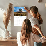 Tractors Wall Calendar 2027 - 12" x 9" 14-Month Farm Machinery Calendar