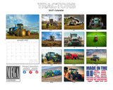 Tractors Wall Calendar 2027 - 12" x 9" 14-Month Farm Machinery Calendar