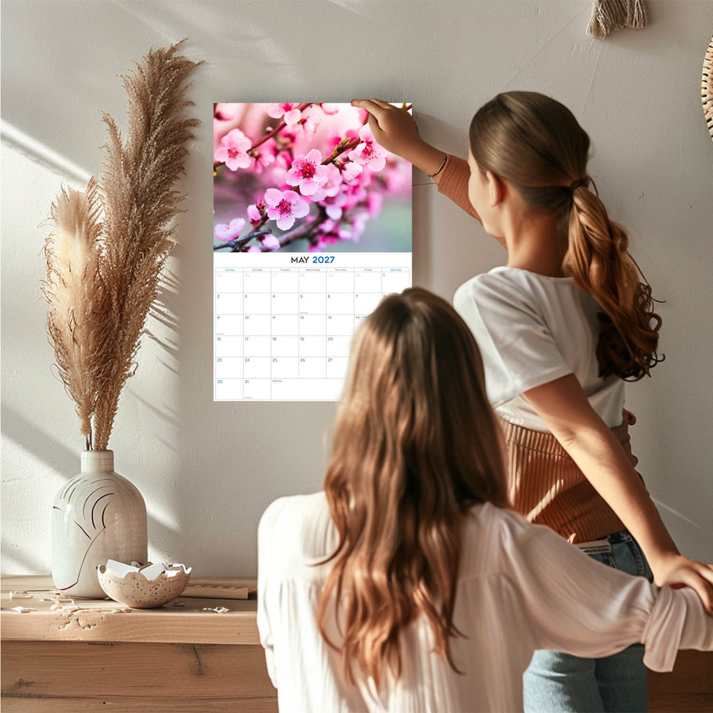 Seasons Wall Calendar 2027 - 12" x 9" 14-Month Scenic Nature Year Calendar